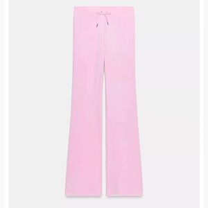 Zara Barbiecore Y2K look pink velvet high-waisted drawstring bling pants NWT M